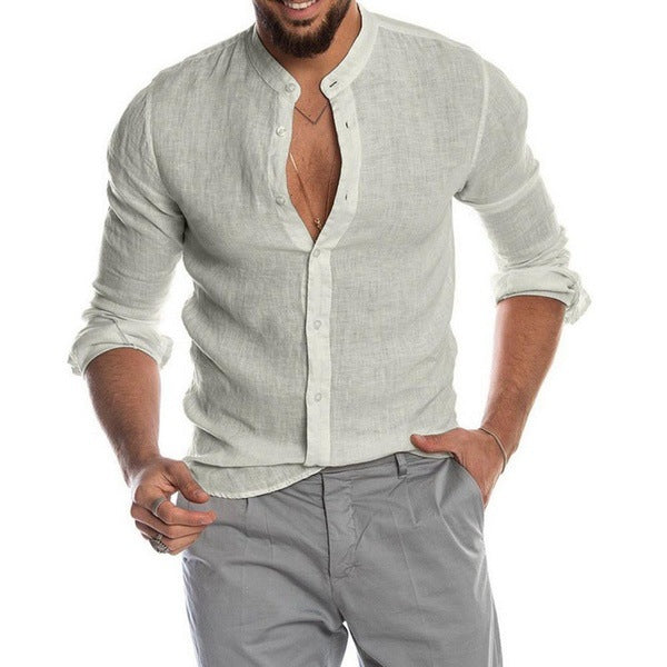 Men's Cardigan Long Sleeve Shirt