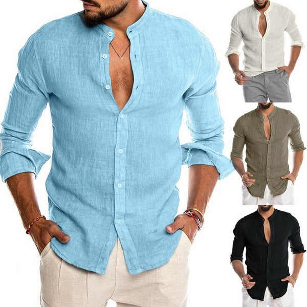 Men's Cardigan Long Sleeve Shirt