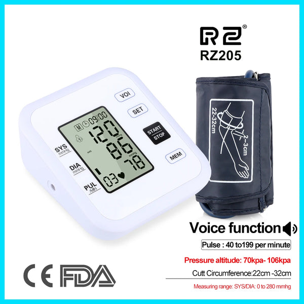 Blood Pressure Monitor Heart Beat Rate Pulse Meter Tonometer Sphygmomanometers pulsometer